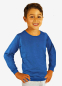 Preview: Sweat-Shirt pour enfant bleu royal en coton bio tricotée avec fil argenté