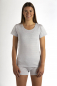 Preview: Wavesafe, 5G, Radiation Protection, Ladies Undershirt Short Sleeve Organic Cotton with Silver Knit White