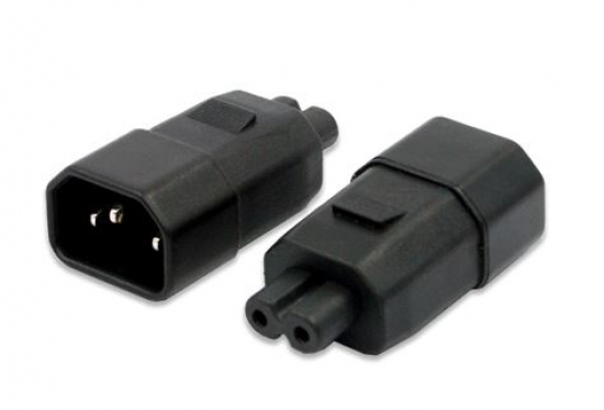 Adapter for IEC cable to 2-pin C5 for small appliances - shielded