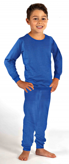 Kids Leisure Suit Organic Cotton, Silver Sweat Shirt Knitted Royal Blue