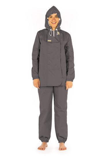 EMF Protection suit (overall) 2 pieces with hood - cotton, polyester and stainless steel 37dB at 3.5GHz