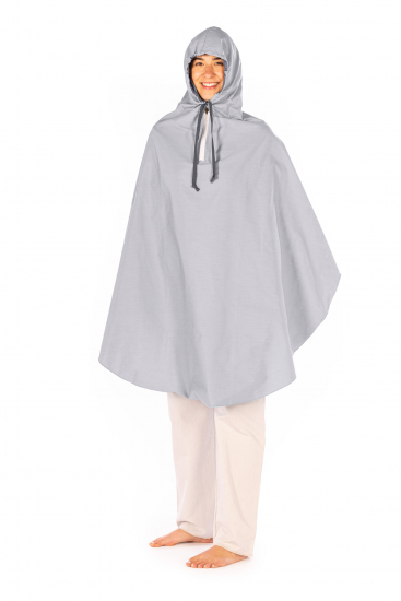 Poncho en coton, polyester et acier inoxydable avec capuche 37dB à 3.5GHz