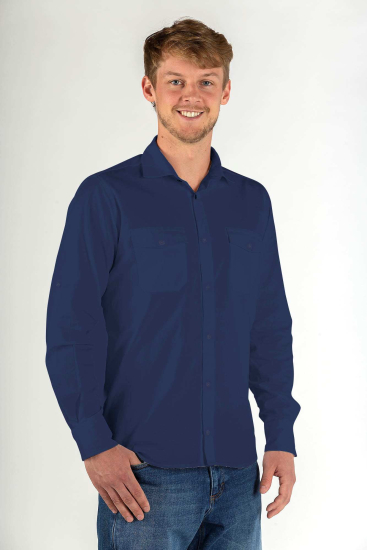 Camicia da uomo blu scuro Casual Swiss Shield VENTUS 47dB a 1GHz, 36dB a 3,5GHz