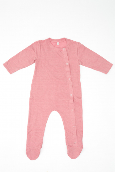 Baby rompers long sleeve organic cotton silver knit from 6 mths - 2 colours