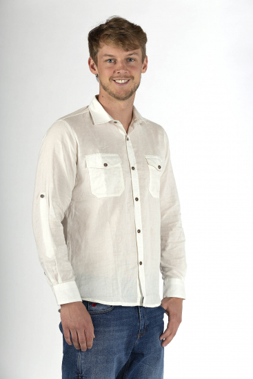 Camicia da uomo Casual Swiss Shield ULTIMA colore naturale 32dB a 3.5GHz