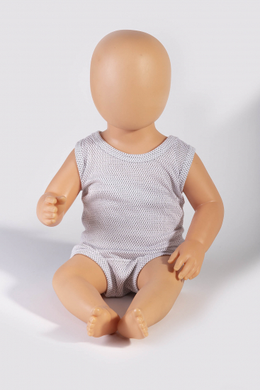 Garniture pour bébé slip et maillot coton bio tricoté avec fil argenté