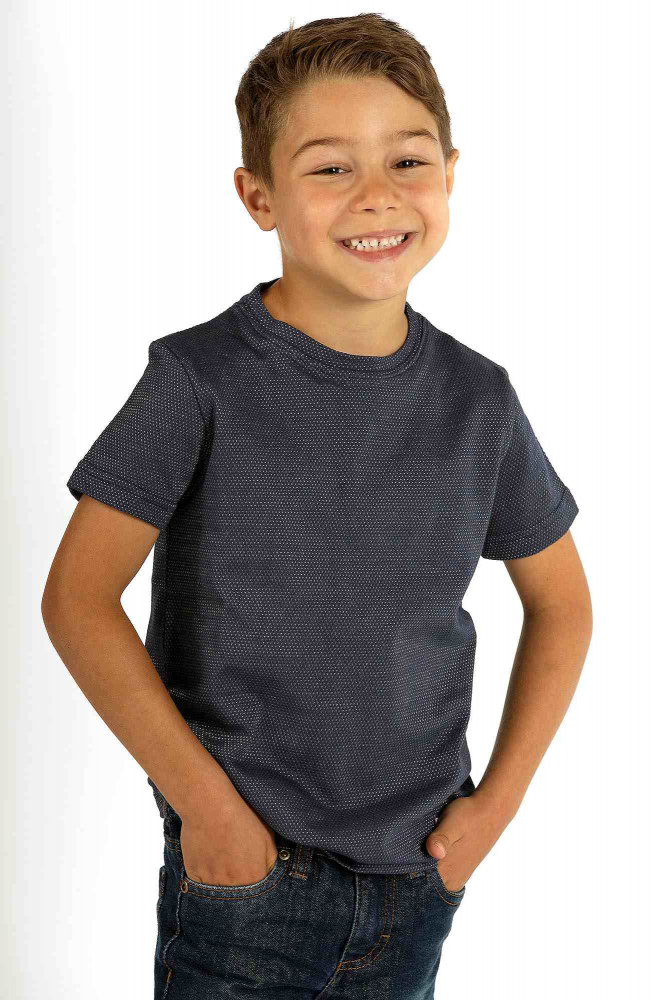 Children's T-Shirt 3 colours Organic Cotton Silver Knit 29dB at 1GHz