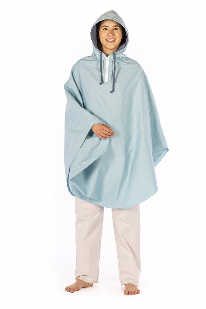 Poncho en coton, polyester et acier inoxydable avec capuche 37dB à 3.5GHz