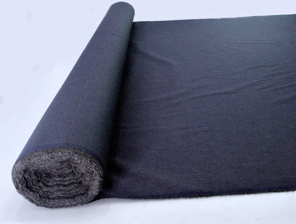 Tessuto al metro filato di acciaio inossidabile blu scuro Prezzo per 1m - min. 1m larghezza rotolo 150cm 37dB a 3.5GHz