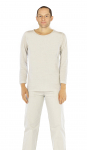 Men's Undershirt Long Sleeve Cotton with Silver Knit White 30dB at 1GHz