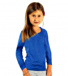 Sweat-Shirt pour enfant bleu royal en coton bio tricotée avec fil argenté