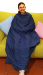 EMF Shielding Blanket Flannel 160x180cm organic cotton lined with Extreme-Safe 82dB at 5G 3.5GHz in 4 colours